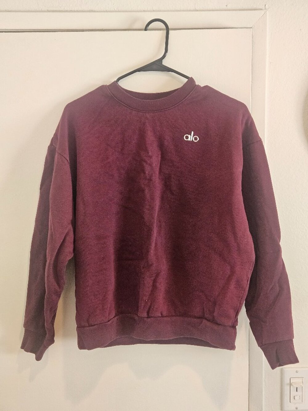 ALO burgundy Accolade Crewneck Pullover